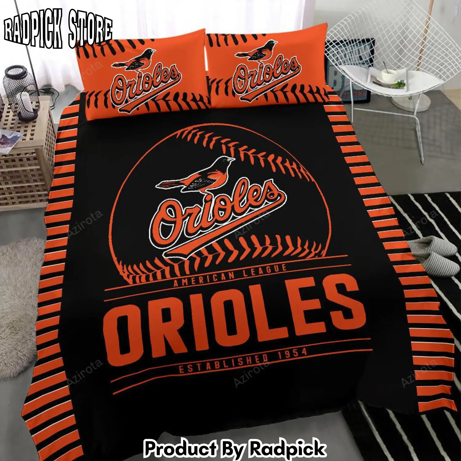 Radpick baltimore orioles bedding set rp3278519